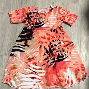 Tropical Coral Kids Dress